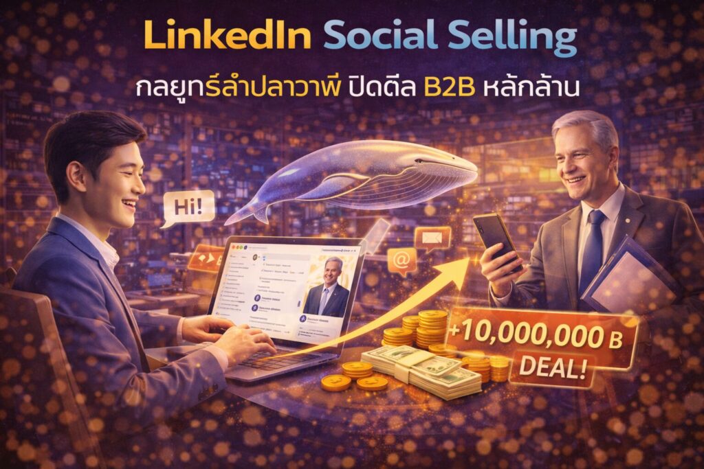 LinkedIn Social Selling, หาลูกค้า B2B, B2B Marketing, ปิดการขายหลักล้าน, Account-Based Marketing
