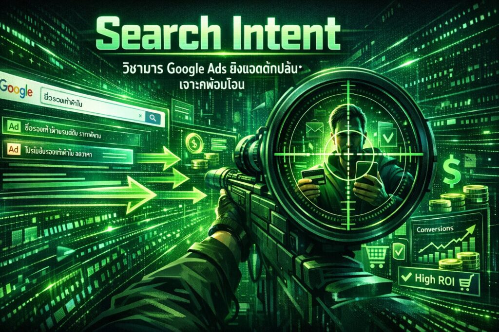 Search Intent, Google Ads, ยิงแอด Google, Long-Tail Keyword, คอนเวอร์ชัน