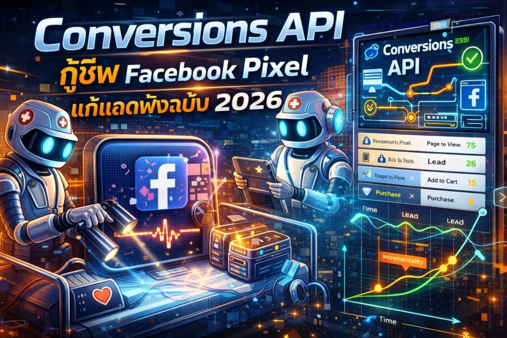 Conversions API, Facebook Pixel, ยิงแอดเฟสบุ๊ค, Event Match Quality, วัดผลโฆษณา