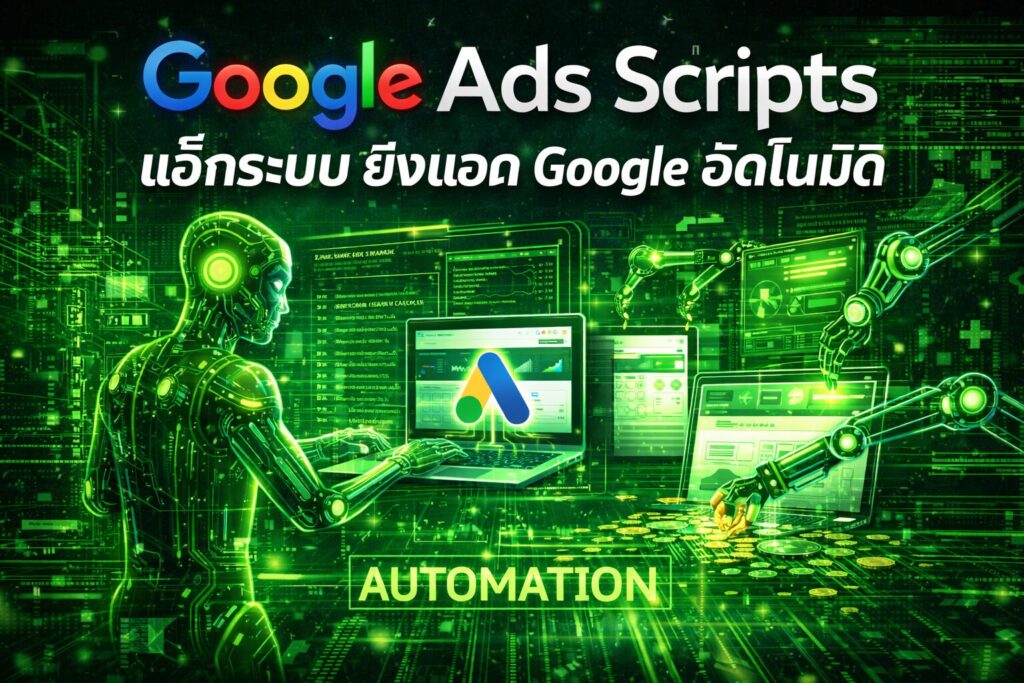 Google Ads Scripts, ยิงแอด Google, Google Ads, โฆษณาออนไลน์, อัตโนมัติ