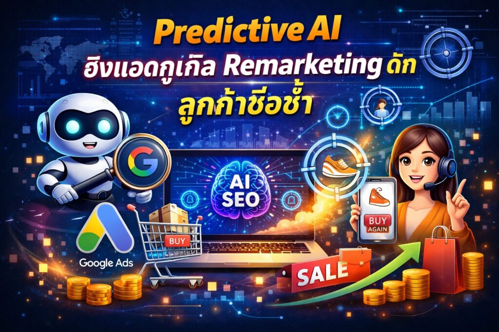 Predictive AI, Remarketing, ยิงแอดกูเกิล, ลูกค้าซื้อซ้ำ, ลดค่าโฆษณา