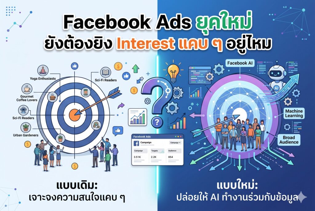 ยิงแอด Facebook ยุคใหม่, โฆษณาเฟสบุ๊ค, การตลาดออนไลน์, เพิ่มยอดขาย, กลุ่มเป้าหมาย