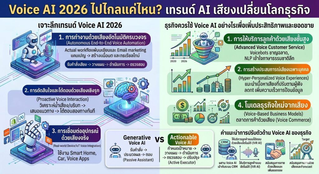 Voice AI 2026, เทรนด์ AI 2026, เครื่องมือ AI, การตลาดออนไลน์, ที่ปรึกษาธุรกิจ