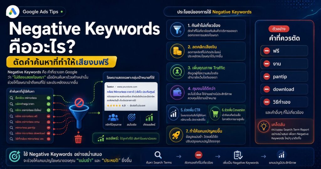 Negative Keywords, Google Ads, Search Terms, Search Terms Report, Keyword Match Type