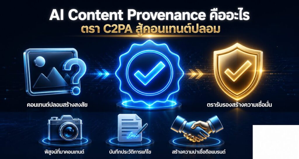 AI Content Provenance คืออะไร ตรา C2PA สู้คอนเทนต์ปลอม