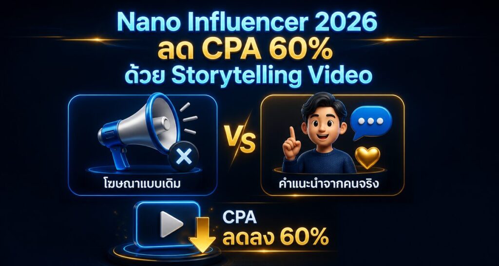 Nano Influencer 2026: ลด CPA 60% ด้วย Storytelling Video