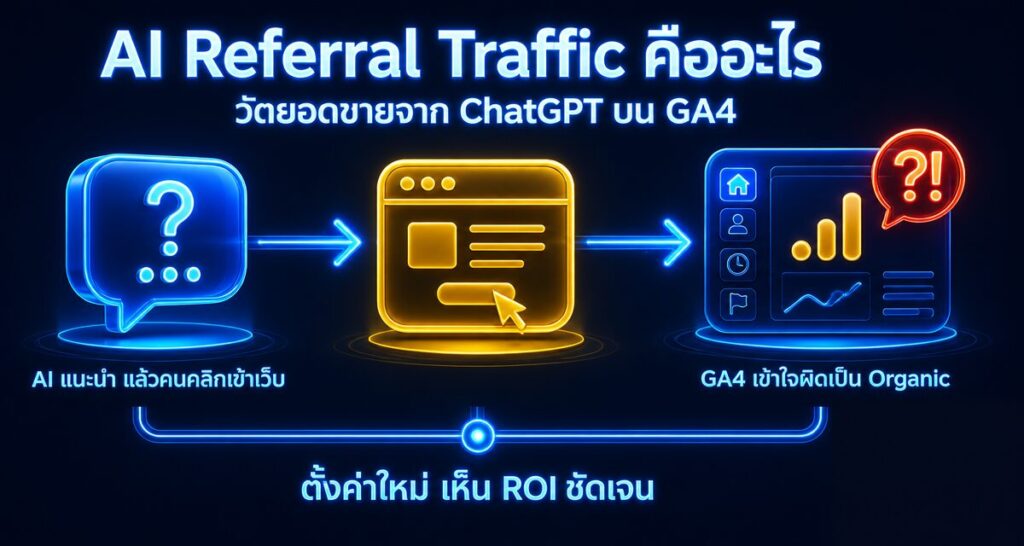 AI Referral Traffic คืออะไร วัดยอดขายจาก ChatGPT บน GA4