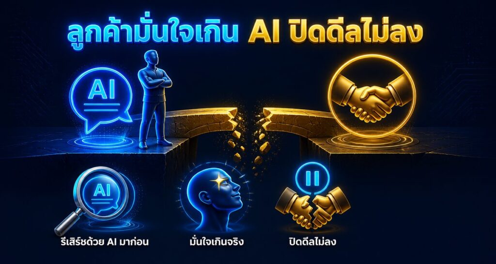 Buyer Overconfidence Bias: ลูกค้ามั่นใจเกิน AI ปิดดีลไม่ลง