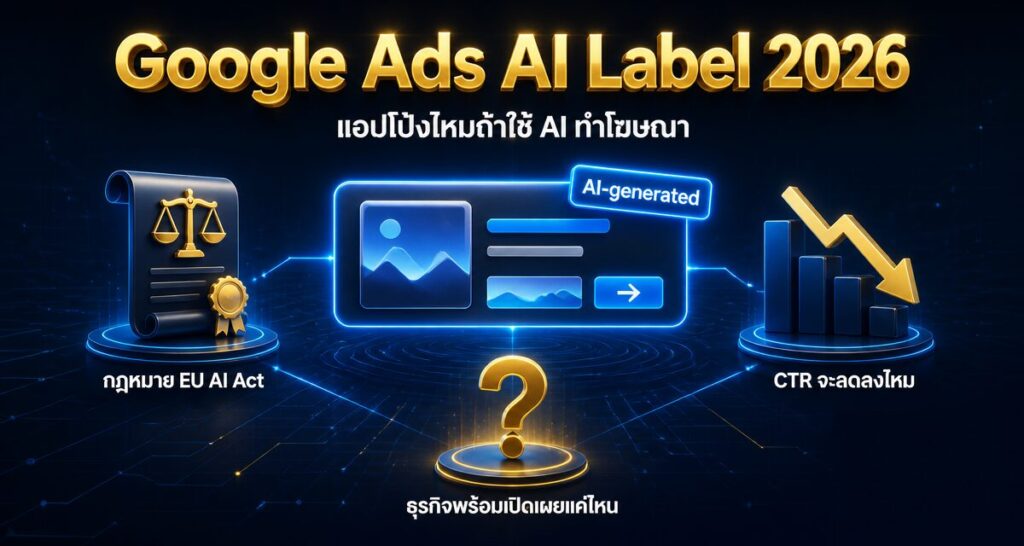 Google Ads AI label 2026: แอปโป้งไหมถ้าใช้ AI ทำโฆษณา