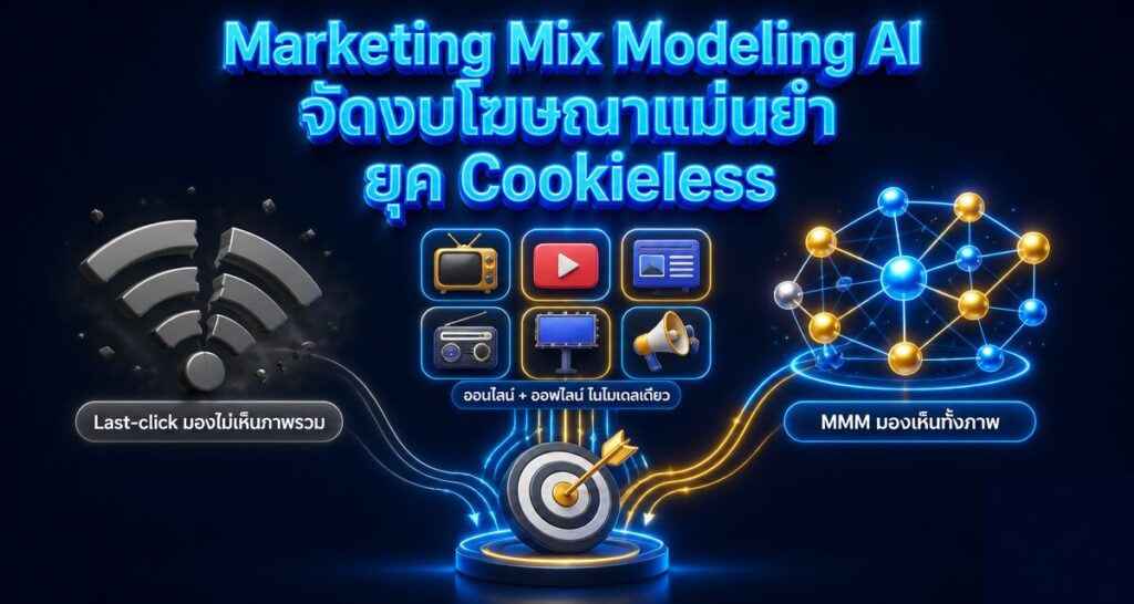 Marketing Mix Modeling AI: จัดงบโฆษณาแม่นยำ ยุค Cookieless