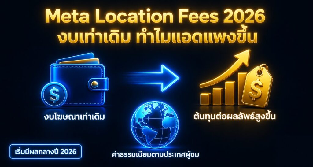 Meta Location Fees 2026: ทำไมงบเท่าเดิมแต่ค่าแอดแพงขึ้น