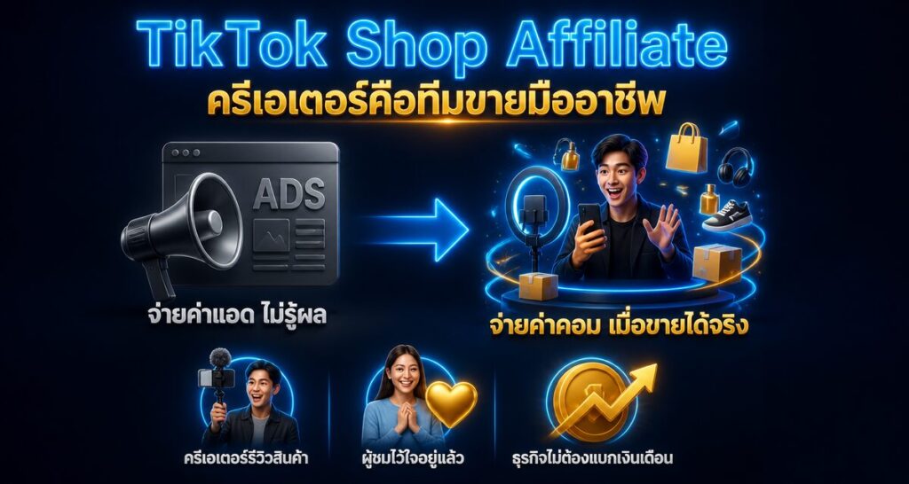 TikTok Shop Affiliate: ให้ครีเอเตอร์เป็นทีมขายมืออาชีพ