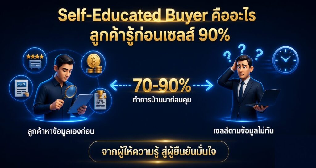 Self-Educated Buyer คืออะไร: ลูกค้ารู้ก่อนเซลส์ 90%