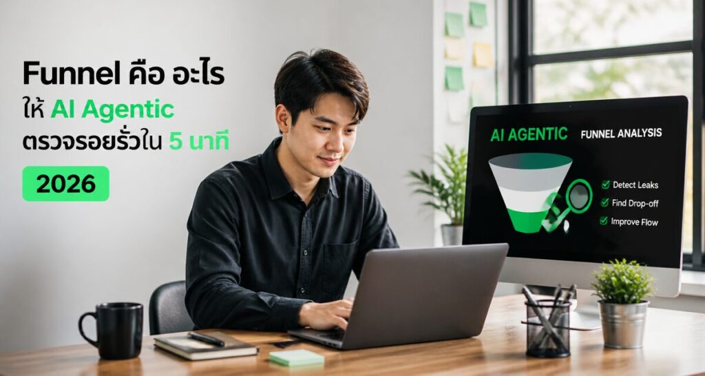 Funnel คือ อะไร ให้ AI Agentic ตรวจรอยรั่วใน 5 นาที 2026